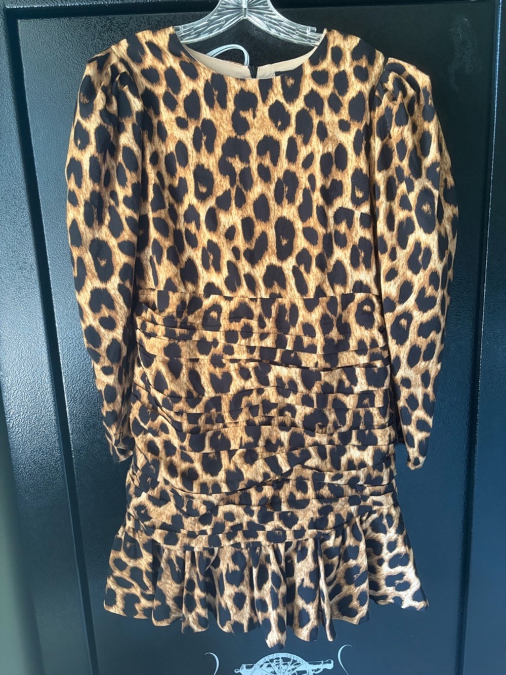 Beulah Style | Leopard Print Ruffle Hem Dress - Picture 9 of 9